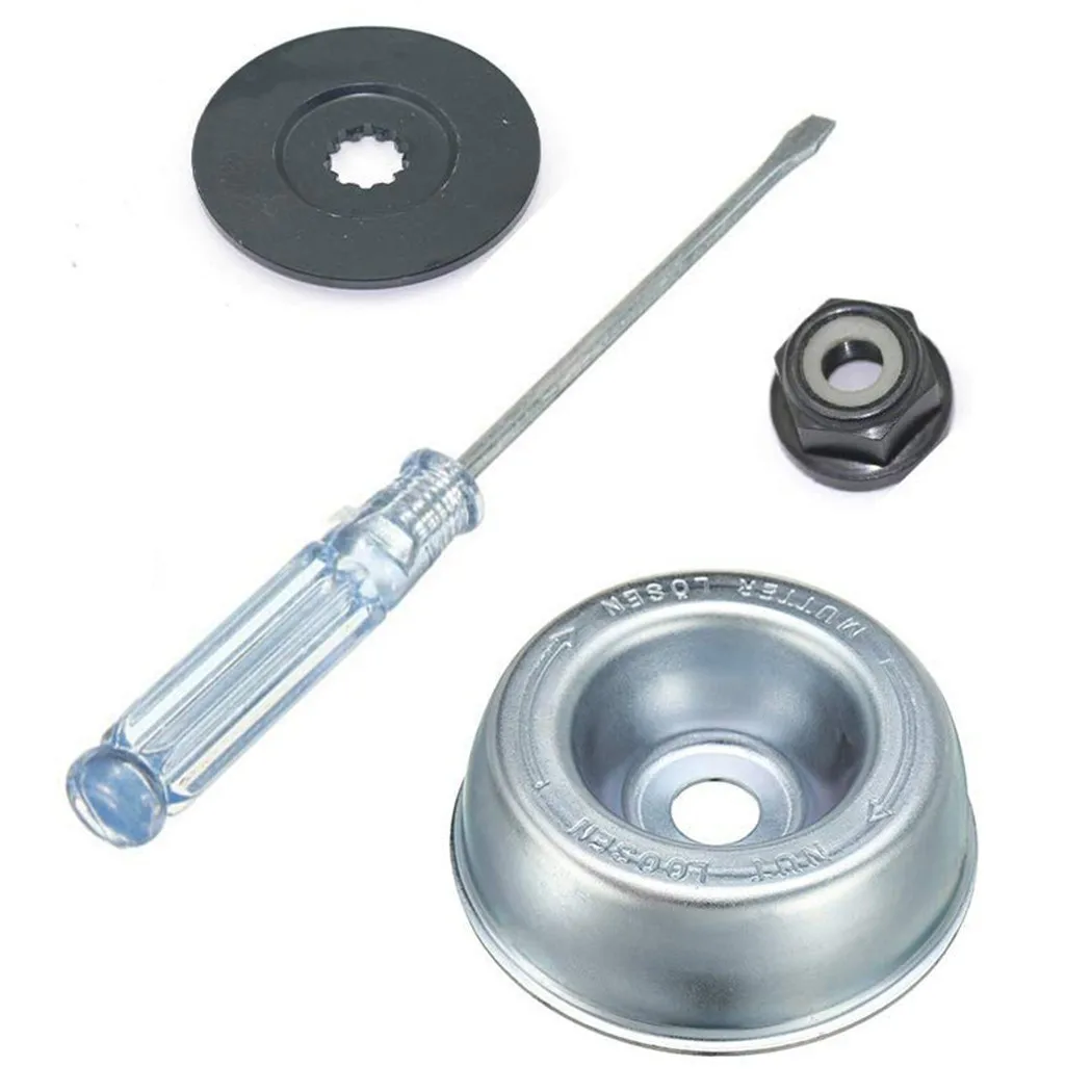 Brush Cutter Blade Adapter Replacement Kit with Thrust Washer Rider Plate Collar Nut and 5mm L Wrench for FS Models