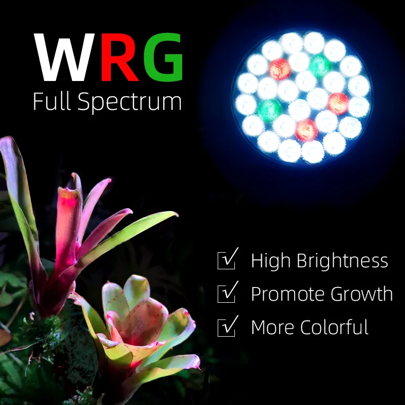 Y30SE Full Spectrum Aluminum Led Aquarium Grow Light Bulb for Paludarium Aquascape Light