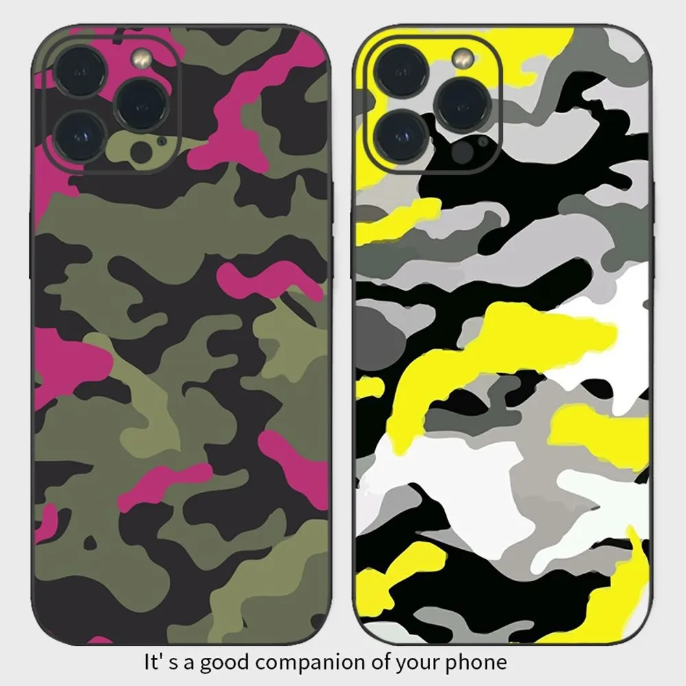 Army Military Camouflage Phone Case For IPhone16 15 14 13 12 Mini 11 Pro XS Max X XR SE5 6 7 8 Plus Soft Silicone Cover