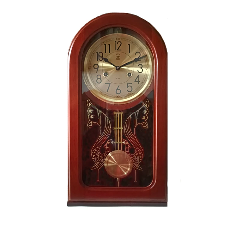 Retro machinery vintage clockwork living room pendulum clock pure copper movement clock