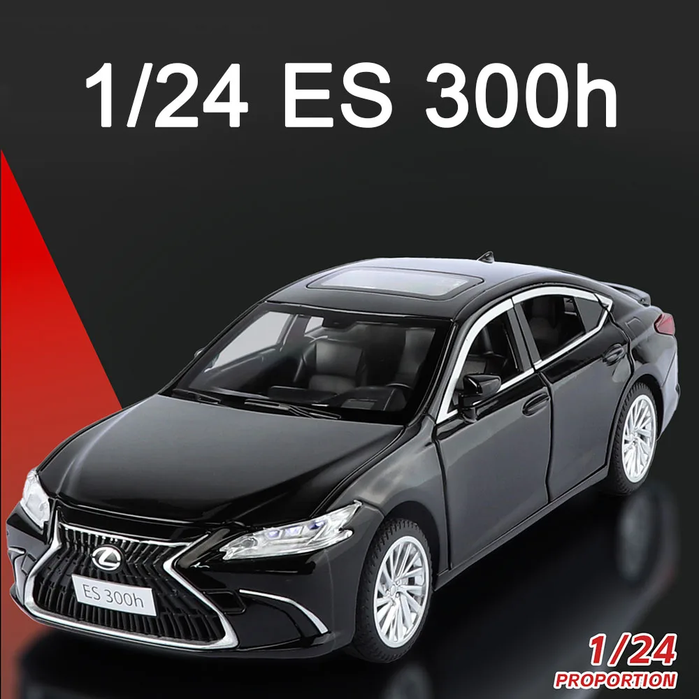 Scala 1:24 ES 300h 5 Serie 530Li Auto Giocattoli Modelli in lega 6 porte aperte Ruota per auto in miniatura Tirare indietro Veicoli Raccogliere souvenir