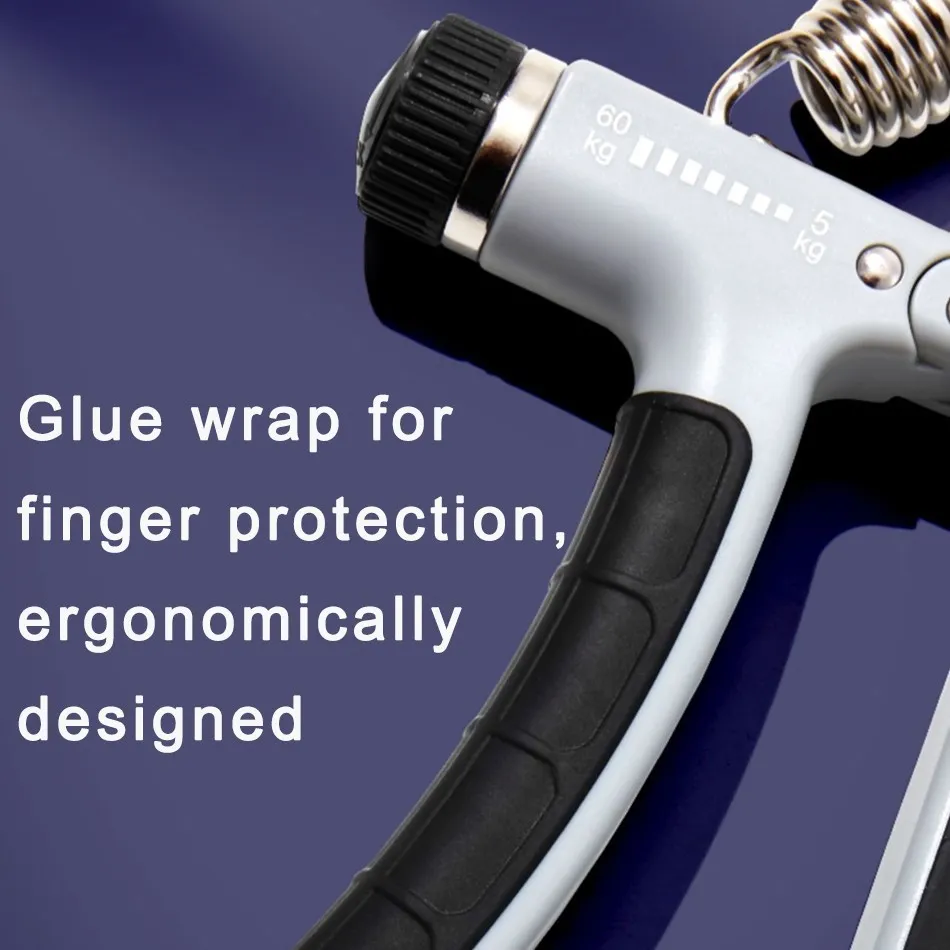 WOSWEIR 5-60Kg Countable Hand Grip Gym Fitness Men Adjustable Finger Heavy Exerciser Strength Muscle Recovery Gripper Trainer