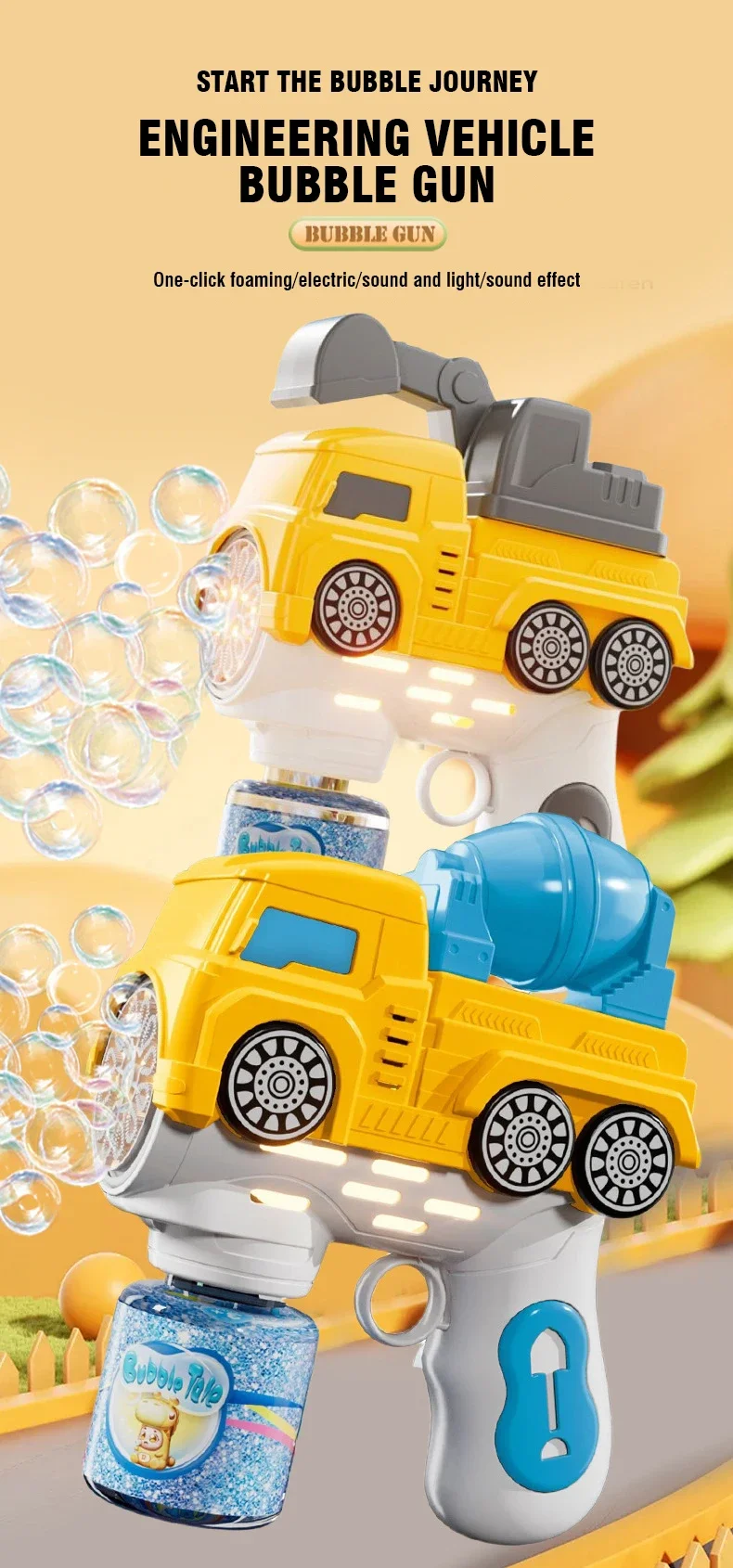 12 حفرة سيارة كهربائية فقاعة بندقية يده لودر أطفال بالريموت كنترول آلة فقاعة الصابون الصبي لعبة في الهواء الطلق لعبة طفل هدايا عيد الميلاد الطرف #6
