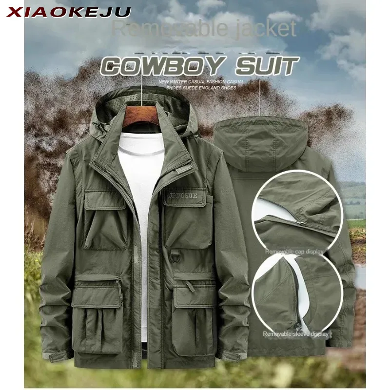 Sweatshirt Hooded Luxury Autumn Brand Vest Clothing Zipper Men Camping Jackets Trekking for Coats Winter Mens With Men's  Coat