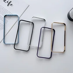 Ultra Thin Luxury Aluminum Frame Metal Bumper Hard Case for IPhone 13 14 Pro Max Plus 12 Mini 13Pro 12Pro Protector Slim Cover
