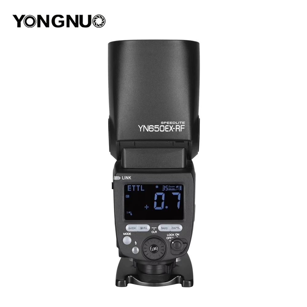 Flash Speedlite YONGNUO YN650EX-RF TTL HSS Sem Fio com Sistema RF 2.4G Integrado, Flash Hot Shoe Master/Slave para Câmeras Canon