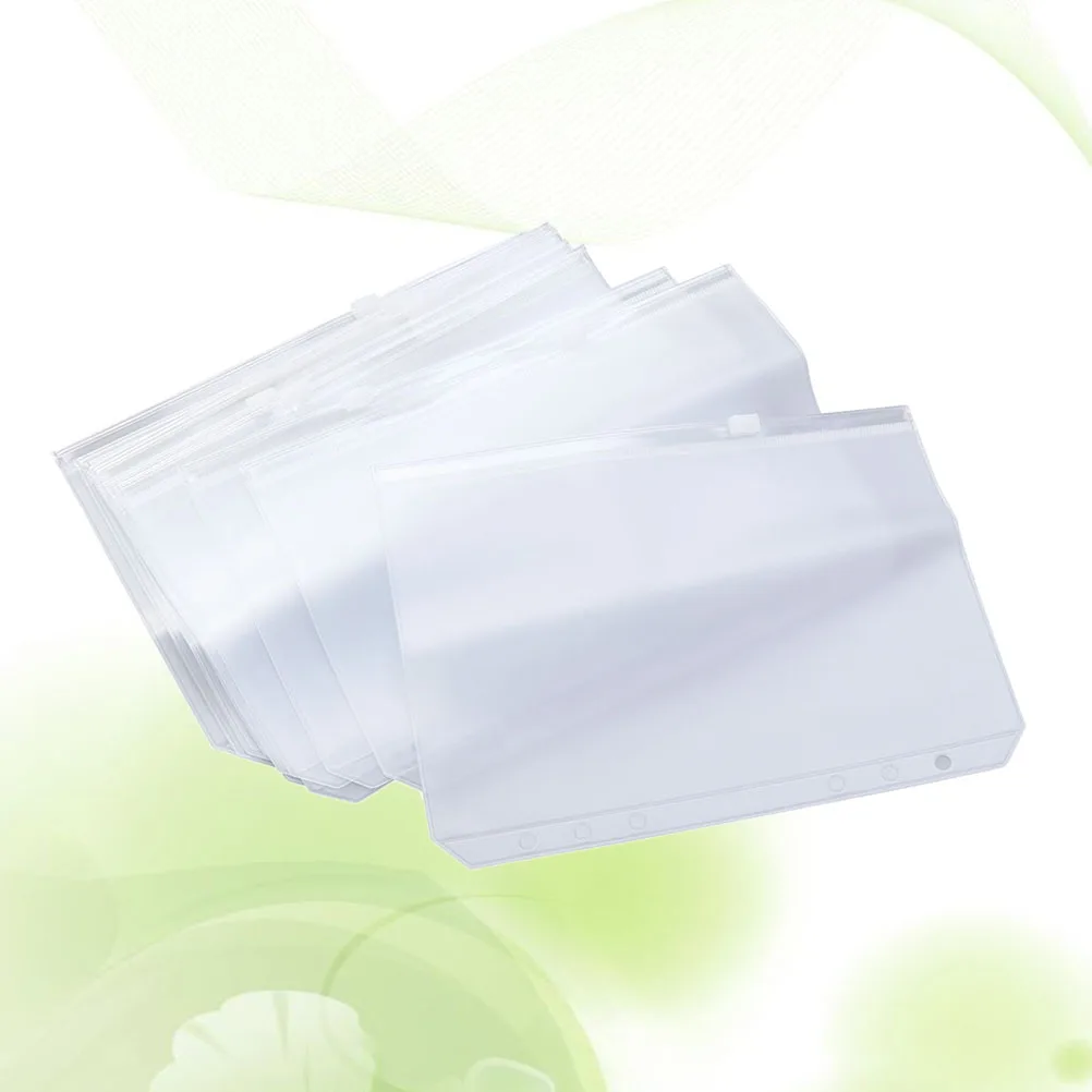 

30pcs A5 Zipper Storage Bag Clear Transparent Document Organizer File Bag For Coins Cards Passports Travel Study Office Folder