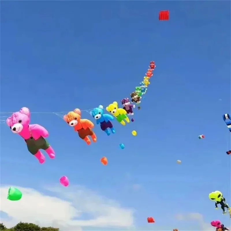 Free shipping giant kite bear kite inflatable kites outdoor toys soft kite string reel animal kites inflatable games windsock