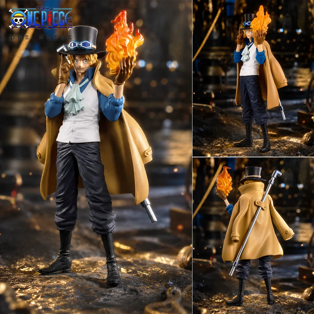 1 unidade Estátua Oficial de PVC do Sabo de One Piece, 23cm/9.1in, Figura de Anime, Ornamento para Carro e Mesa, Modelo Colecionável para Exibição, Presente