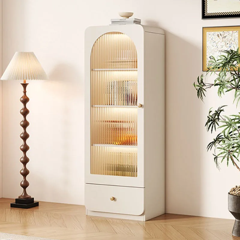 Transparent White Cabinets Save Space Room Decor Vintage Professional Cabinet Luxury Armarios Para Salón Lounge Suite Furniture