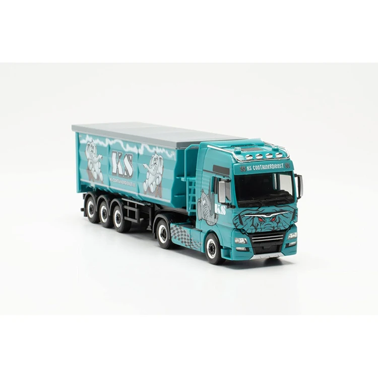 1:87 Scale Plastics Herpa MAN TGX XXL Euro 6 Semi Trailer Dump Truck KS Model Classics Adult Toys Gifts Souvenir Static Display