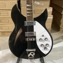 Rickenbacker 330 Electric Guitar, Black Color, Maple Body, Rosewood Fretboard, R Tail Bridge, 6Strings Guitarra, Free Ship