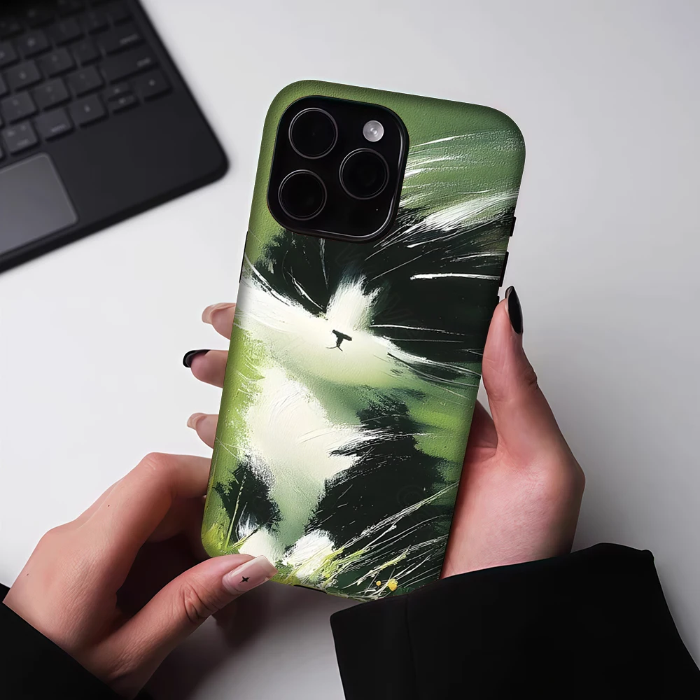 Windy Tuxedo Cat For Magnetic Phone Case For IPhone 17 16 15 14 13 Pro Max Plus Single Double-Layer Tough Case view 5
