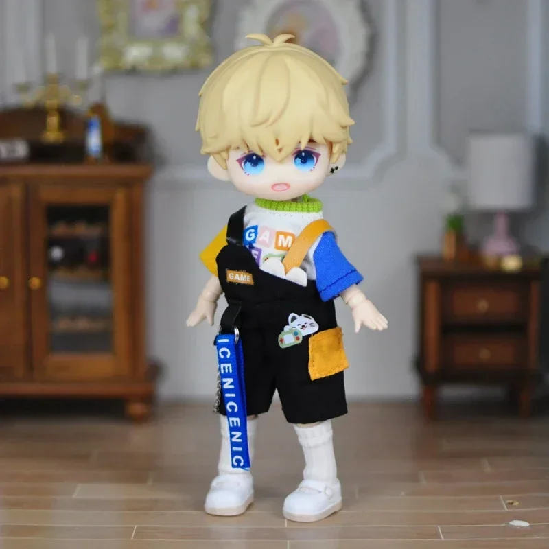 1/12 BJD boy doll replaces head and face OB11 doll hair and face mold For  GSC, Ymy Body, UFDOLL, Body 1/12Bjd Doll Accessories