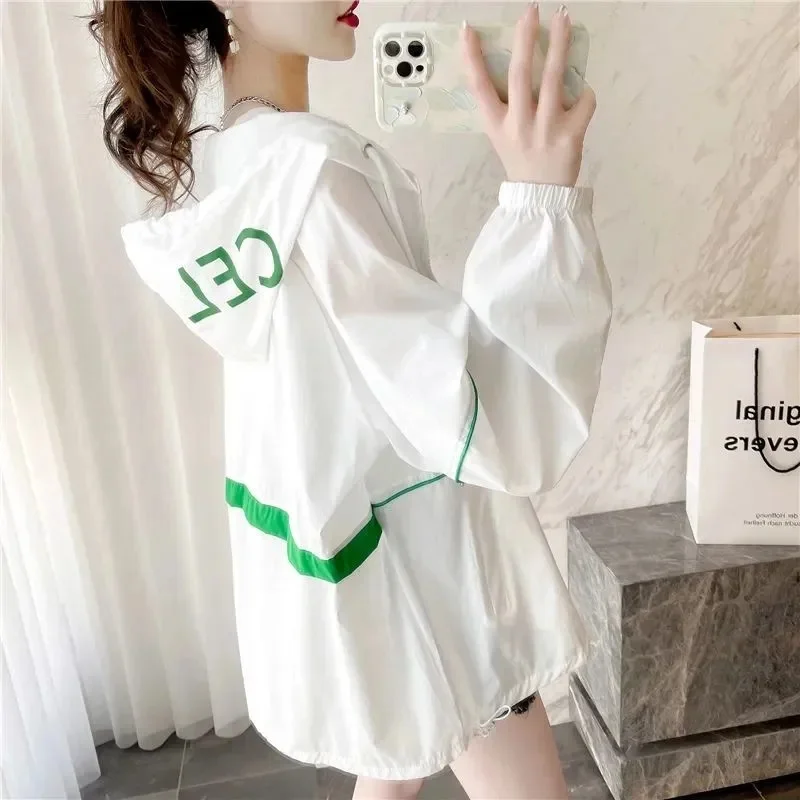 

2022 Summer New Net Infrared Wear Anti-Ultraviolet Sunscreen Clothing Sunscreen Clothing Women Loose Thin Korean Version Jacket