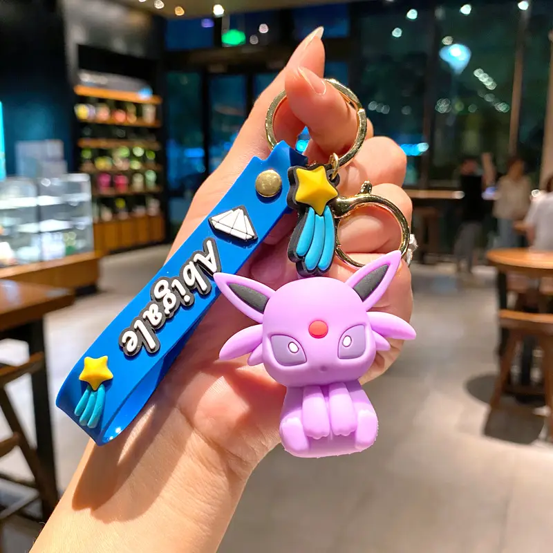 Pokemon Anime Pikachu Keychain Kawaii Eevee Schoolbag Shoulder Bag Pendant Glaceon Flareon Backpack Crossbody Bag Accessories - Image 26