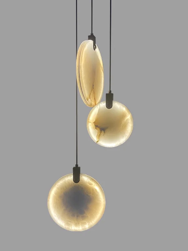 

Vintage American Natural Marble LED Ceiling Chandelier for Staircase and Dining Room Interior Decor Lighting Fixtures