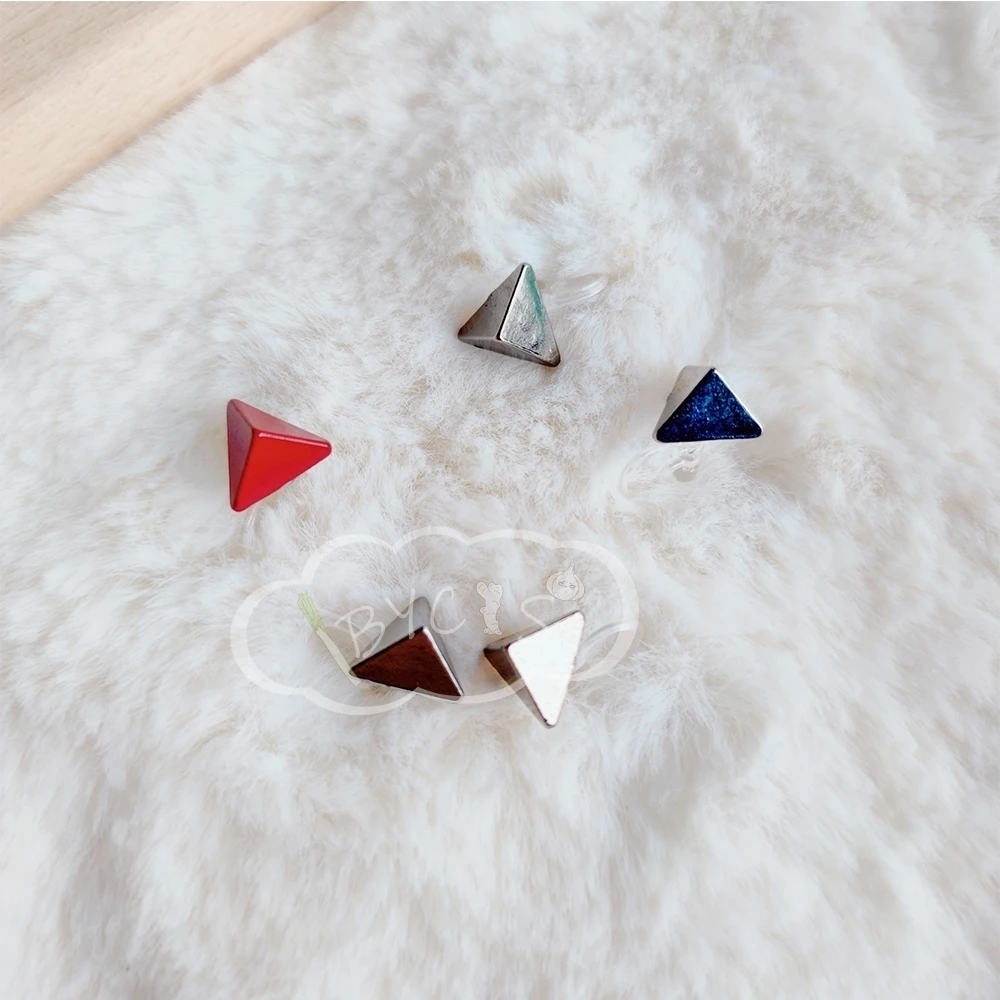 Paradox Live 1Nm8 Miyama Kei Rokuta Cos Earring Cosplay Triangular Ear Clips Halloween Costume Anime Prop Jewelry Accessories