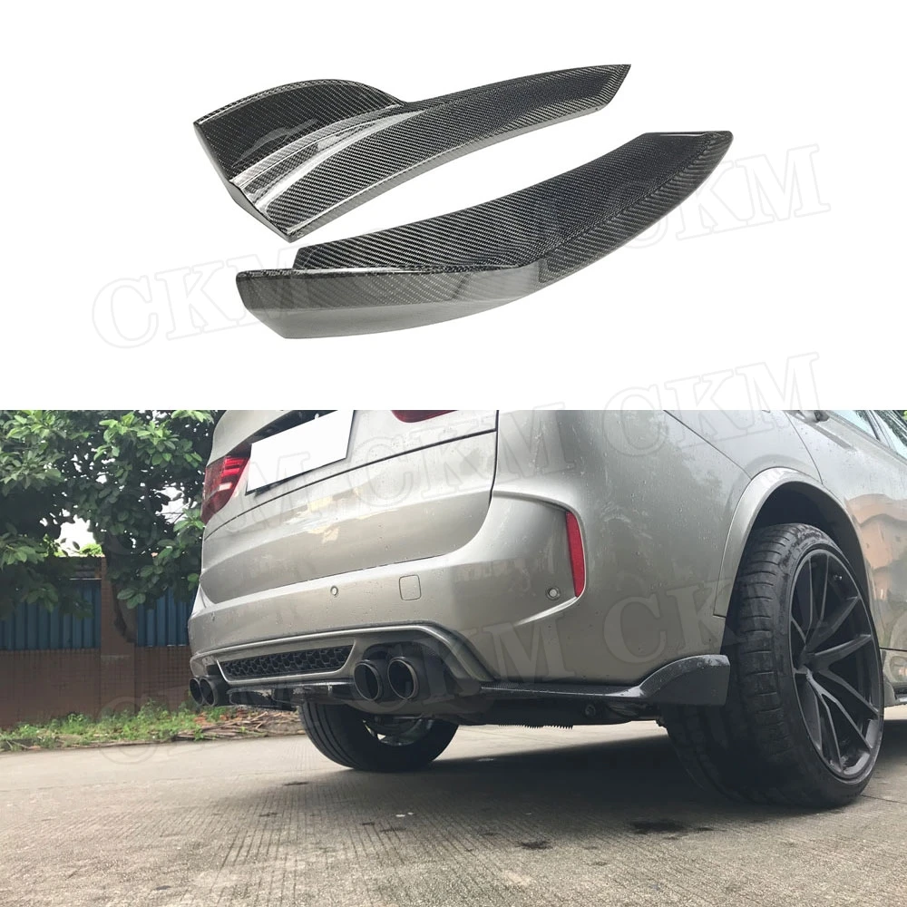 

Carbon Fiber Back Mudguard Flaps Rear Bumper Lip Splitters For BMW X5M F85 X6M F86 2015 2016 2017 2018 HM Style FRP