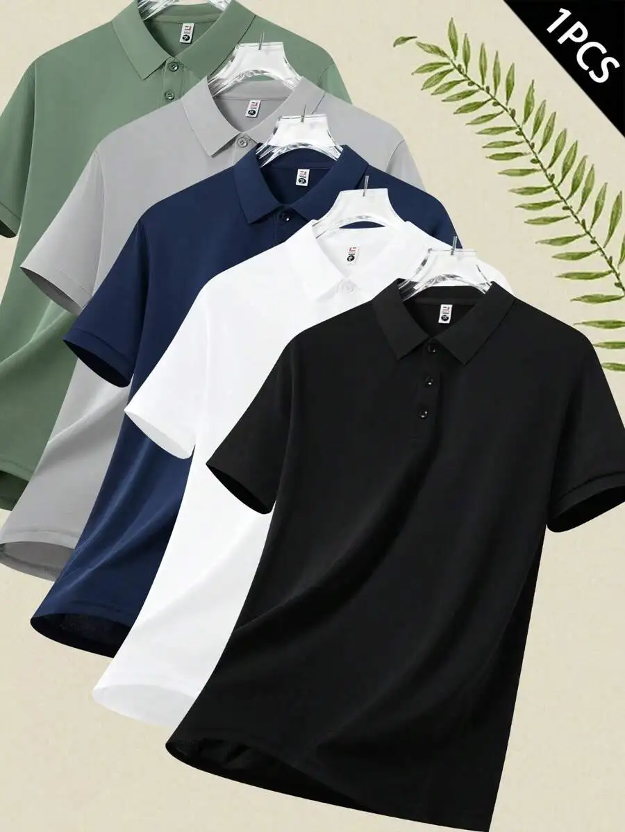 

Men's Classic Fit Polo Shirt, Quick-Dry Fabric, Short Sleeve, for Casual & Business Wear