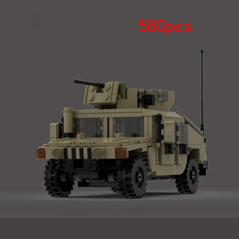 

Точечный маленький MOC военный автомобиль грузовик головоломка креативная образовательная игрушка DIY модель подарок орнамент