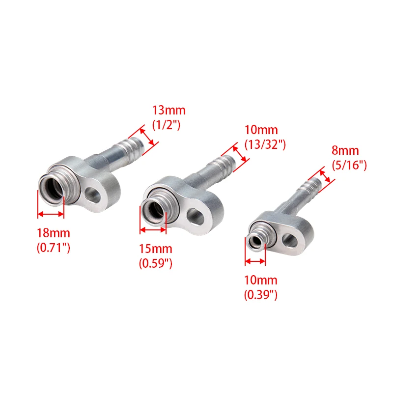 #6 #8 #10 Aluminium Barb Fitting Straight / 90 Degree O-Ring for A/C Air Conditioning Compressor Accumulator Radiator