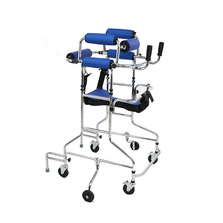 Cerebral Palsy Child and Adult Walking Aid Hemiplegic Walker Lower Limb Training Standing Frame with Wheels Walker