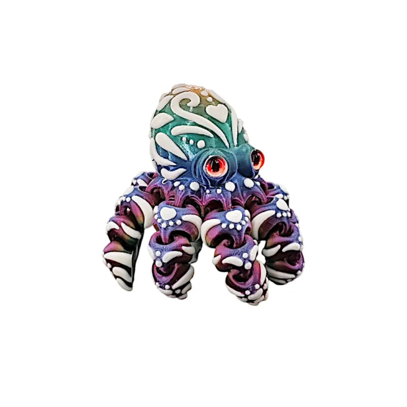 3D Printed Love Octopus Ornament Joint Mobility Simulated Octopus Animal Model Toys for Kids brinquedos infantil 1pcs