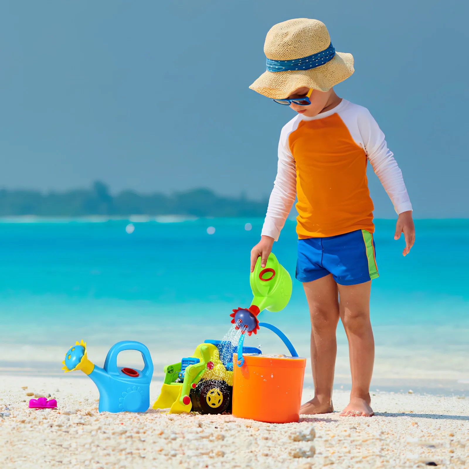 

Набор из 2 пластиковых лейок для полива в форме кур, легкий, прочный, забавный пляжный набор для детей, способствует развитию творчества и социализации