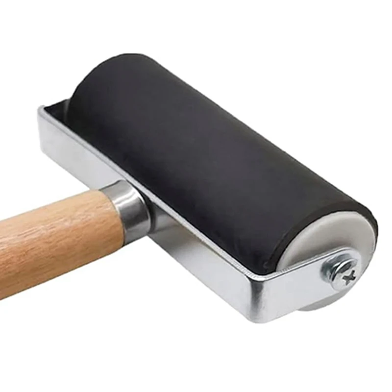 3 Pack Rubber Brayer Roller For Printmaking, Great For Gluing Application Also. Anti Skid Tape Construction Tools,4 Inch