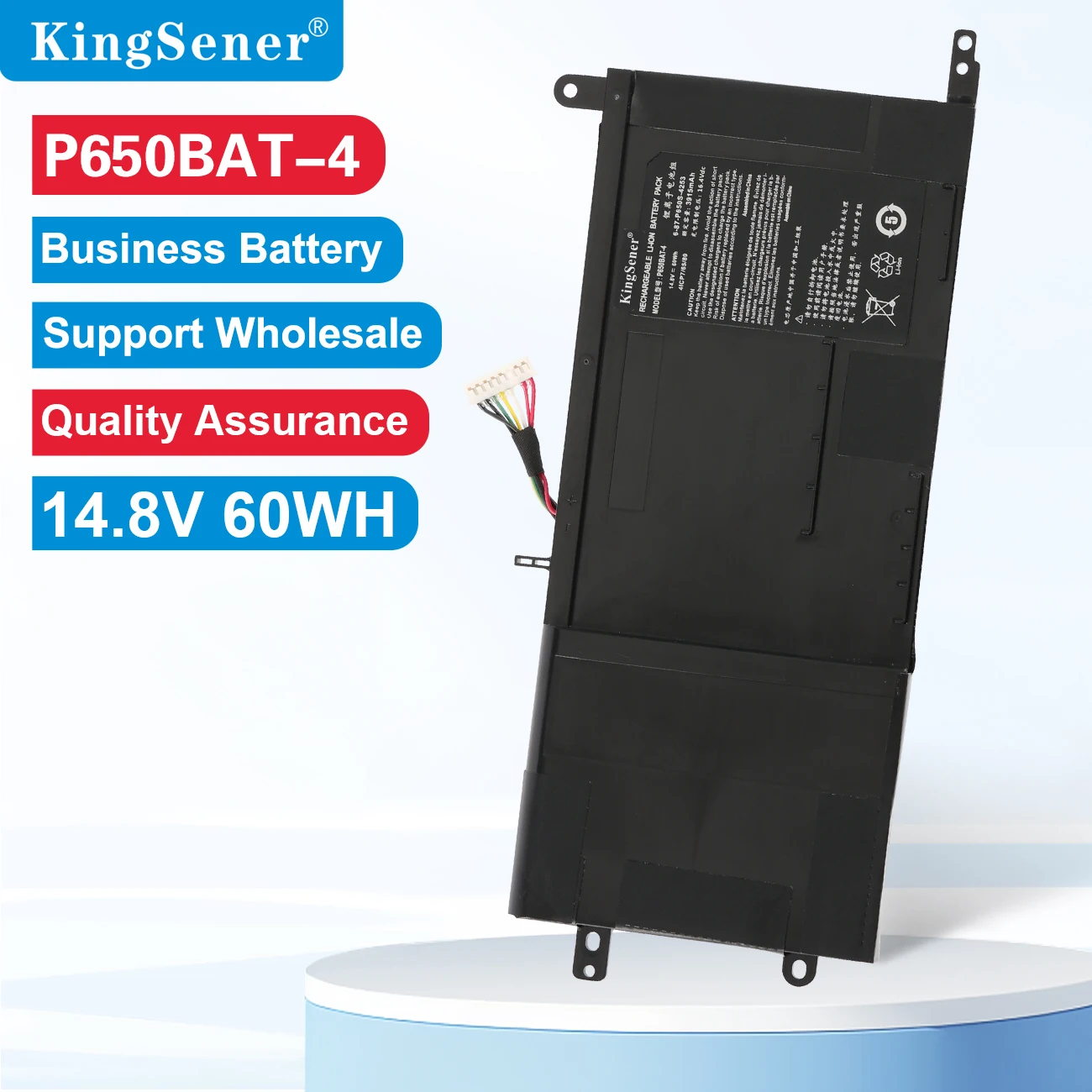 

KingSener Новый аккумулятор для ноутбука P650BAT-4 для Clevo P650 P651 P655 P671 RA P670-RG SAGER NP8650 NP8651 NP8652 6-87-P650S-4U311 60 Втч