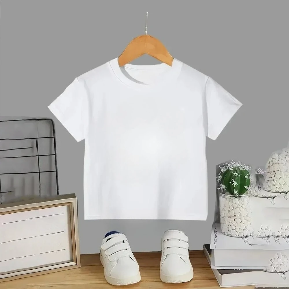 

Летние однотонные хлопковые футболки унисекс с круглым вырезом и коротким рукавом для пар, комфортная повседневная семейная одежда, коллекция 2026 года