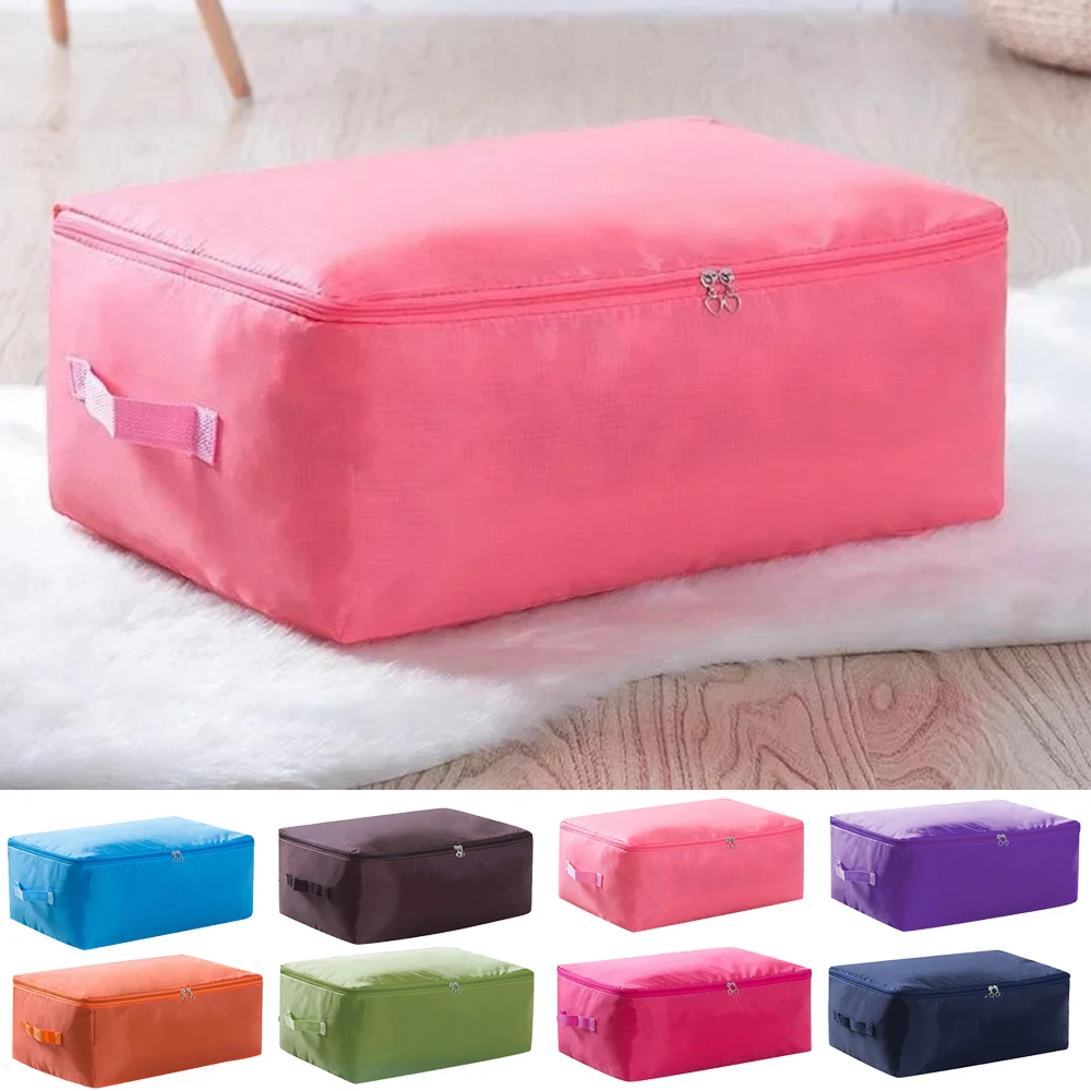 

M/L/XL/XXL Quilt Storage Bag Large Capacity Closet Organizers Blanket Dustproof Zipper Storage Bags Organizer Wardrobe Storage