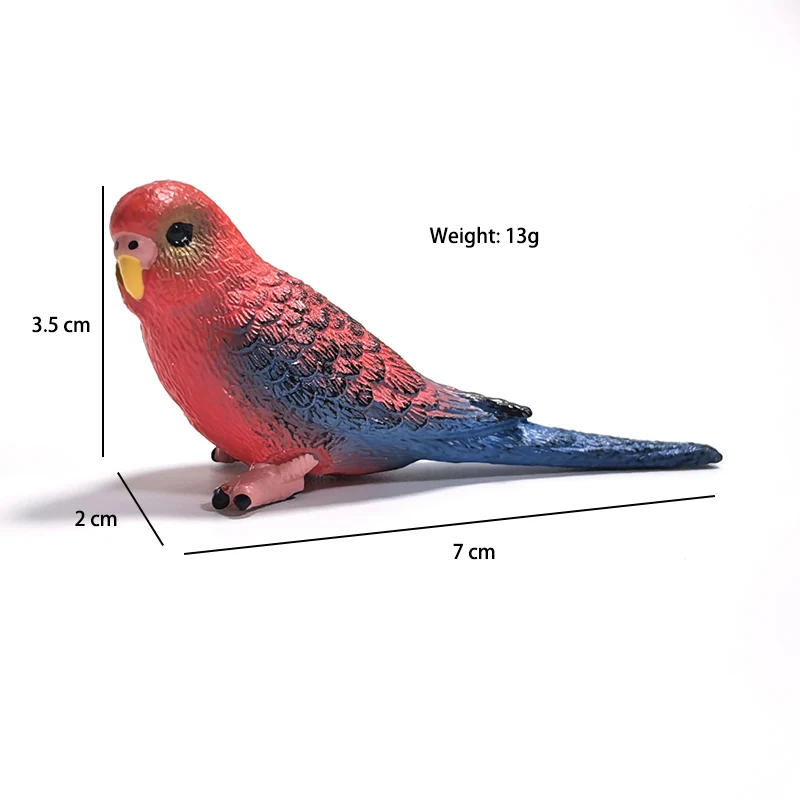Mini süße simulierte Papagei Kinder Ornament Spielzeug Tier Modell PVC Kunststoff Handwerk Ornament Zoo künstliche Vogel Statue Hause