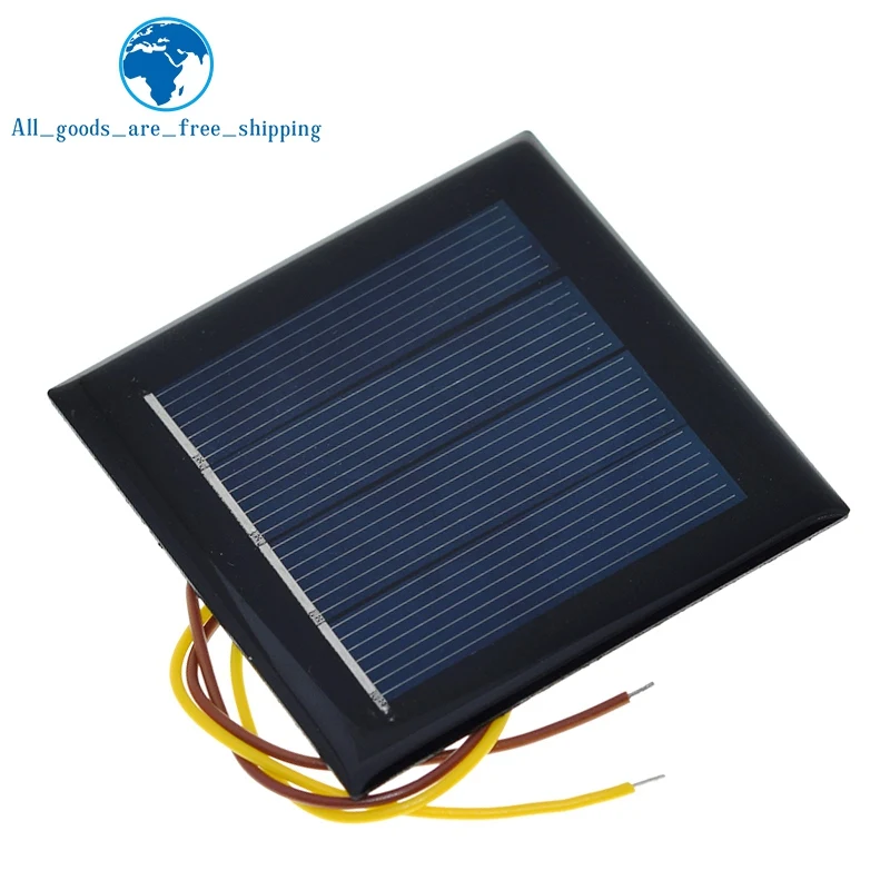 TZT 2V 0.2W 100mA Solar Panel DIY Charge Module Mini Polysilicon Solar Cell System for Solar Lawn Lamp With 15CM Cable