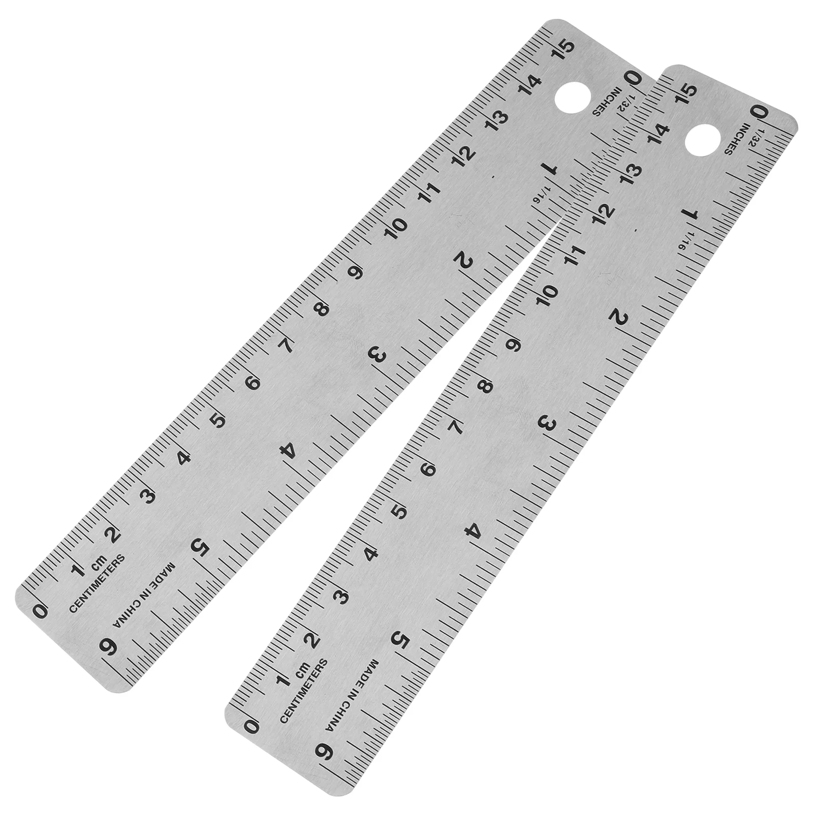 2 Pcs Cork Stainless Steel Ruler Neat Storage Machinist Measuring Tool Backing Straight Carpenter Woodworking