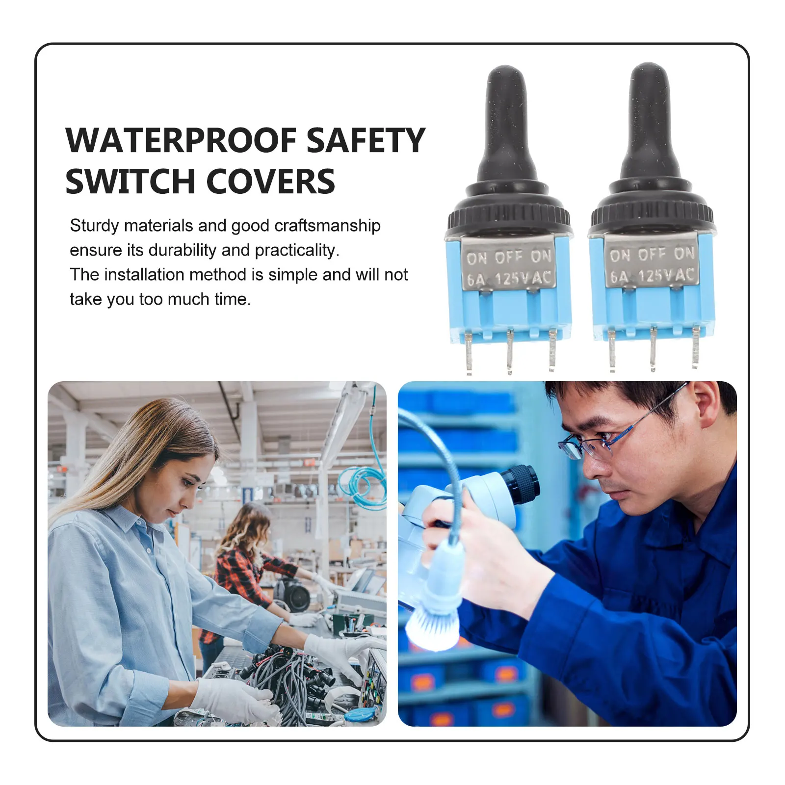 

6pcs Toggle Waterproof Heavy Duty Marine Boat Momentary Pin Terminal Car Toggle Switch Electrical Switch Device