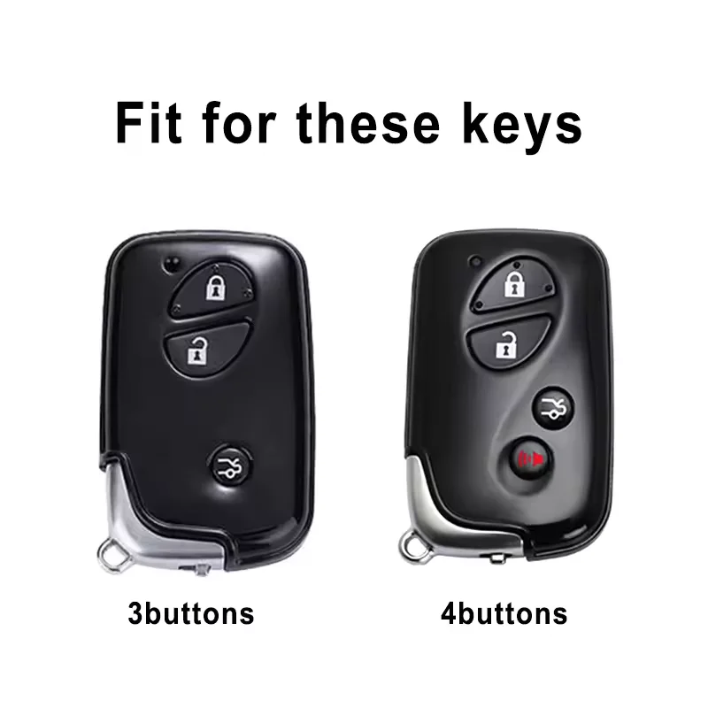 3/4 Buttons Alloy Car Remote Key Case Cover for Lexus IS250 IS300C RX270 CT200H GX400 GX460 ES240 ES350 LS460 GS300 450h 460h