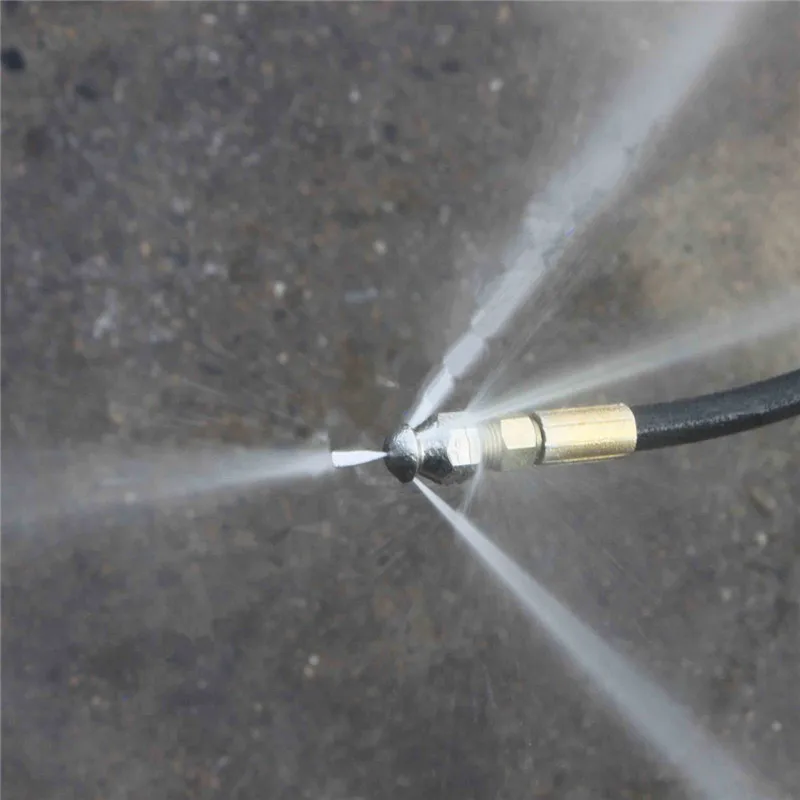 4000 PSI Sewer Jetter Nozzle Washer Button Nose Pressure Drain Hose Pipe Tap Spray Nozzle Pipe For Car Garden Cleaning Machine