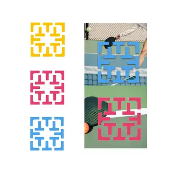 Pickleball Court Lines Marker Lines Markeerset Draagbare markers Set Lijnen Badminton Court Line voor buiten oprit Pickleball