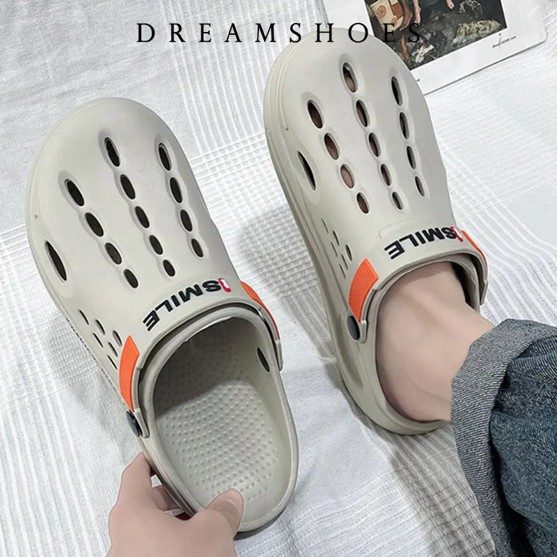 

2024, женские сандалии на толстой подошве, сабо из ЭВА на платформе, модная садовая обувь для женщин, уличные нескользящие пляжные тапочки на массивном каблуке