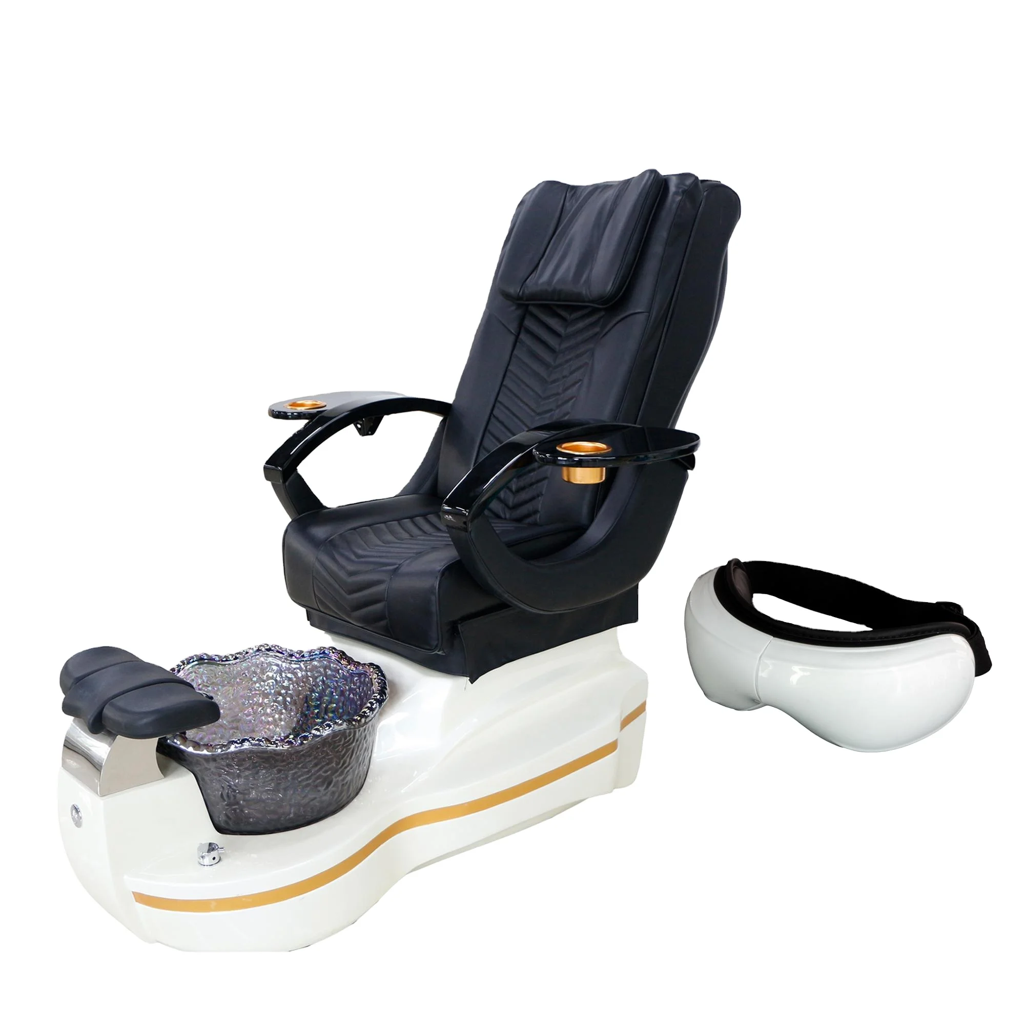 

Wholesale wooden handrail electric Massage Chair For Pedicure spa pedicure chair With Basin