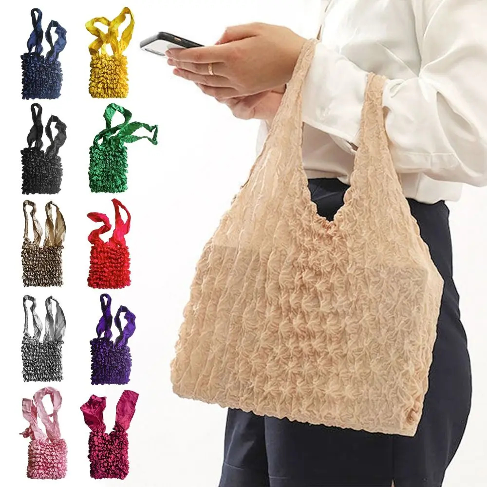 Fold Pleated Bag Trendy Retractable Expansion Shopping Bag Large Capacity Multi-purpose Magic Bag Outdoor