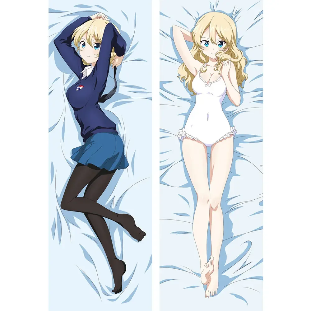 Anime Girls Und Panzer Body Hugging 150x50cm Pillow Case Waifu Cushion Dakimakura Kawaii Pillowcase Otaku Long Cover Bedding