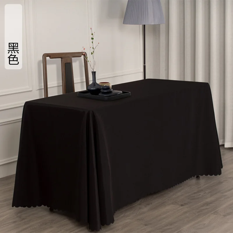 05143 tablecloth solid color business hotel exhibition long table white tablecloth rectangular tablecloth