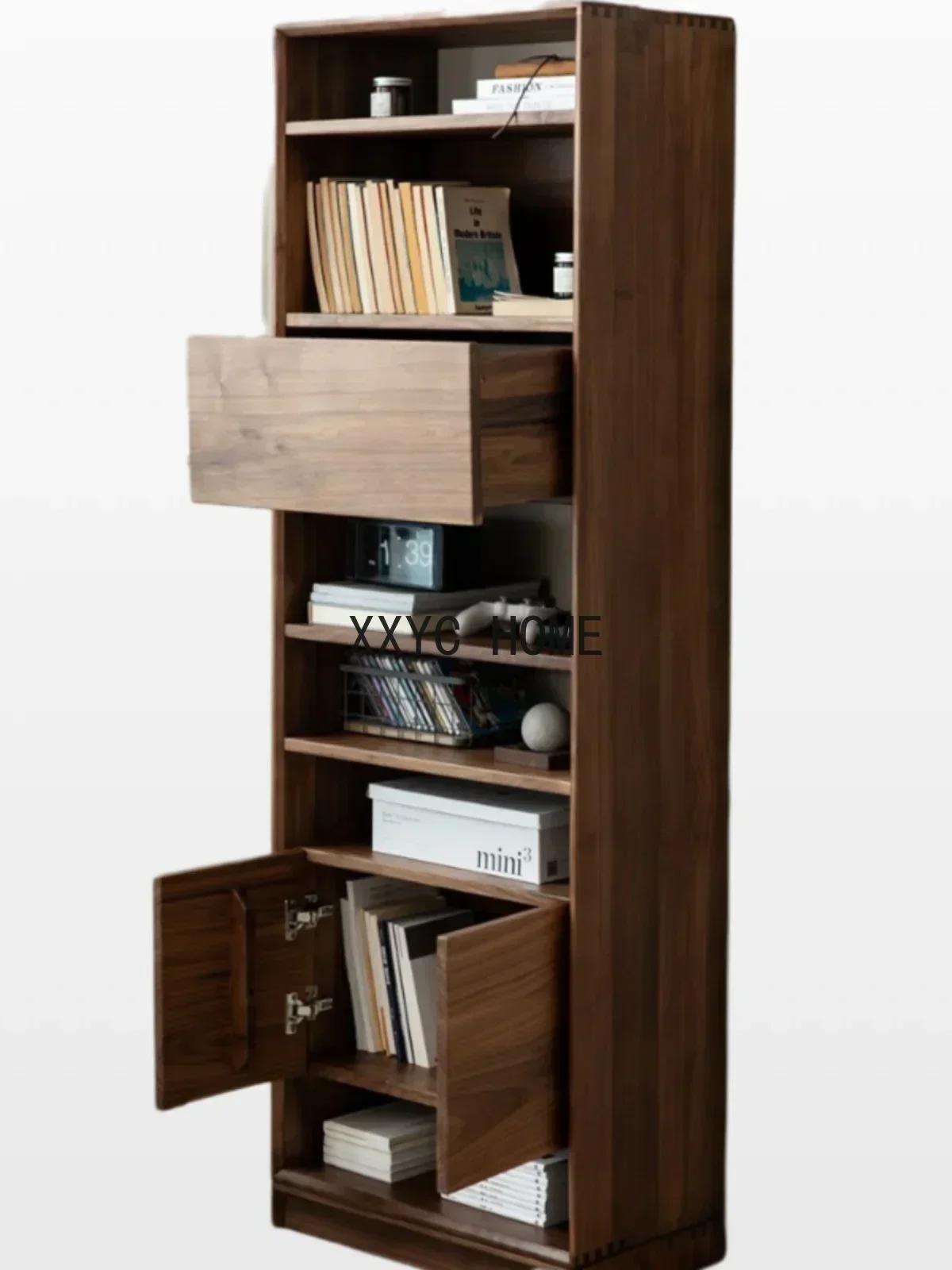 

Книжный шкаф-витрина из массива североамериканского черного ореха