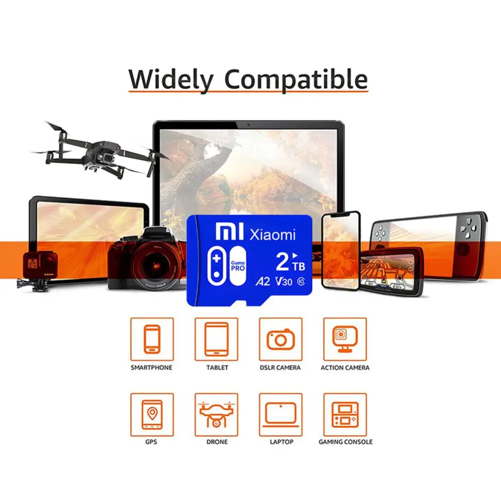 بطاقة ذاكرة عالية السرعة من اكسيو ، ميكرو تي في ، بطاقة فلاش إس دي ، بطاقة صغيرة تي في للكاميرا ، GoPro ، مفتاح نيتنيدو ، A2 ، 4K ، HD ، 1 روض ، 2