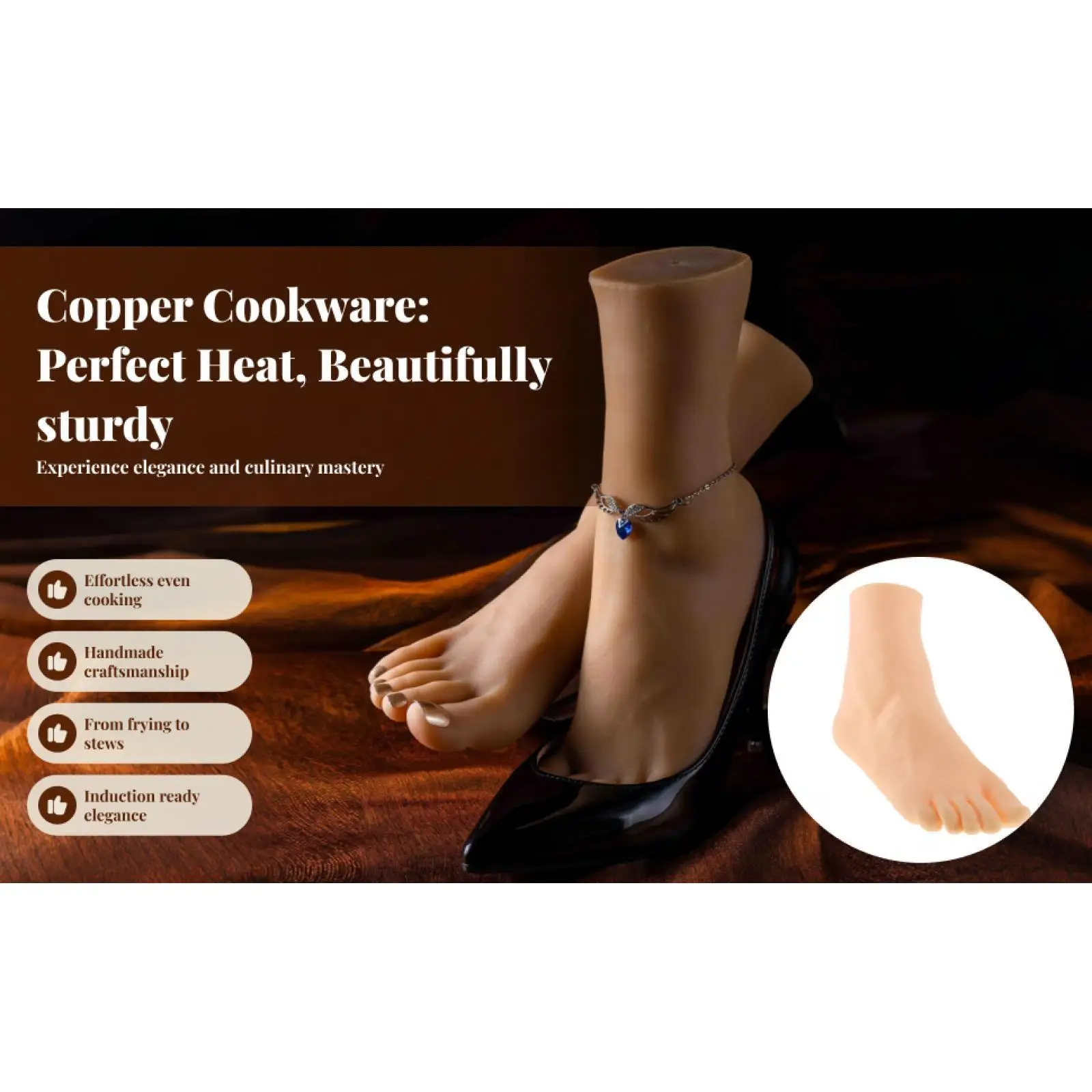 Fake Foot Display Model Enameled Plastic Sock Stand for Retail Shop Home Counter Jewelry Props