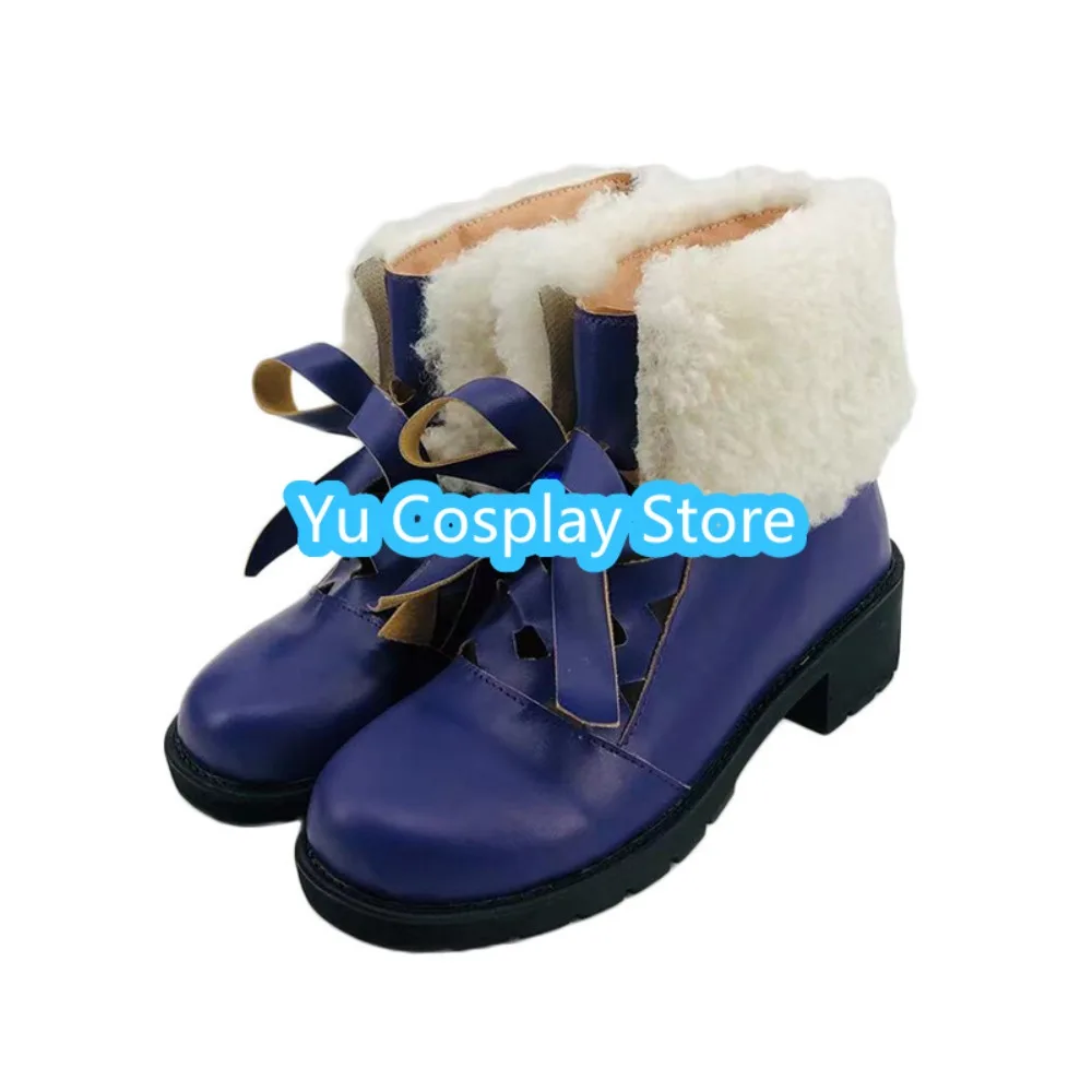 Yu-zapatos de Cosplay Genshin Impact Keqing, zapatos de actuación para Halloween, zapatos de juego de rol, botas, accesorios de disfraz de Anime