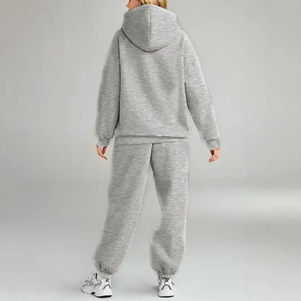 قبعة بأكمام طويلة سترة غير رسمية معطف المرأة مقنعين البلوز بانت مجموعات بلايز البلوز جيوب ميدي الخصر بنطلون بدلة رياضية